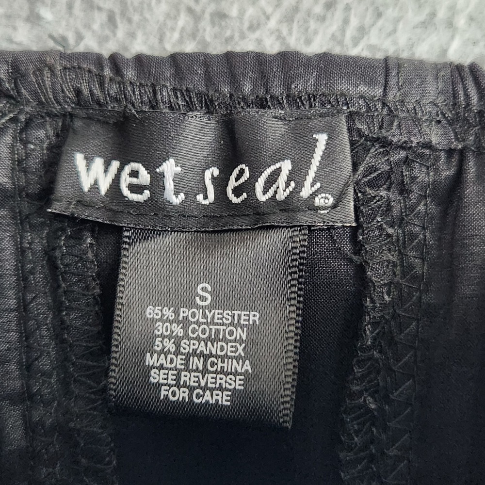 Wet Seal Bustier Corset Top Womens Small Black Studded Lace Up Back Edgy Y2K - Picture 3 of 6